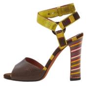 Pre-owned Leather sandals Missoni Pre-owned , Multicolor , Dames