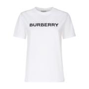Witte T-shirts en Polos met 98% Katoen 2% Elastaan Burberry , White , ...