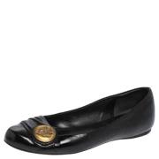 Pre-owned Leather flats Gucci Vintage , Black , Dames