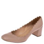 Pre-owned Leather heels Chloé Pre-owned , Beige , Dames