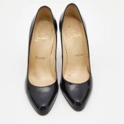 Pre-owned Leather heels Christian Louboutin Pre-owned , Black , Dames