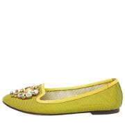 Pre-owned Mesh flats Dolce & Gabbana Pre-owned , Yellow , Dames