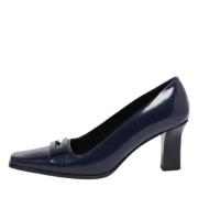 Pre-owned Leather heels Gucci Vintage , Blue , Dames