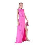 Lange jurk met zijsplit Silvian Heach , Pink , Dames