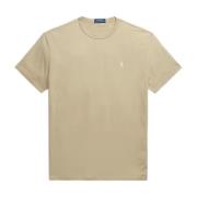 Klassieke Fit Jersey Crewneck T-Shirt Ralph Lauren , Beige , Heren