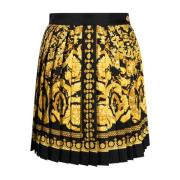 Barokprint Geplooide Rok Versace , Multicolor , Dames