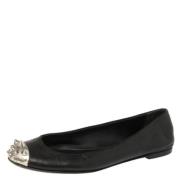 Pre-owned Leather flats Giuseppe Zanotti Pre-owned , Black , Dames