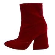 Pre-owned Velvet boots Maison Margiela Pre-owned , Red , Dames