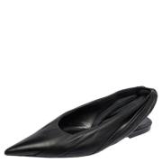 Pre-owned Leather flats Balenciaga Vintage , Black , Dames