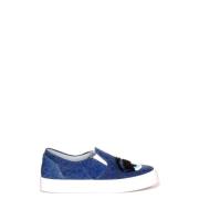 Blauwe Jeans Canvas Schoen Chiara Ferragni Collection , Blue , Dames