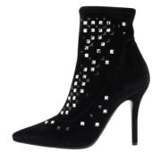 Pre-owned Velvet boots Giuseppe Zanotti Pre-owned , Black , Dames