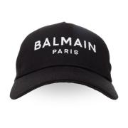 Baseballpet met logo Balmain , Black , Heren