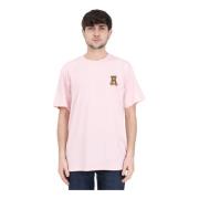 Unisex Roze Teddybeer Print T-shirt Barrow , Pink , Heren