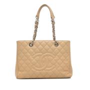 Pre-owned Leather totes Chanel Vintage , Brown , Dames