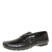 Pre-owned Leather flats Versace Pre-owned , Black , Dames
