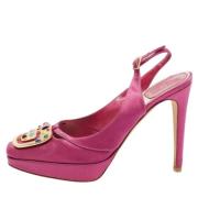 Pre-owned Satin heels Dior Vintage , Purple , Dames
