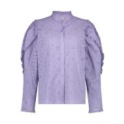 Lila Blouse met Geborduurde Ruchemouwen Fabienne Chapot , Purple , Dam...