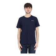 Navy Cruise T-shirt met wit logo Ralph Lauren , Blue , Heren