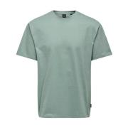 Casual T-Shirt Only & Sons , Green , Heren