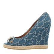 Pre-owned Denim heels Gucci Vintage , Blue , Dames