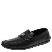 Pre-owned Leather flats Versace Pre-owned , Black , Dames