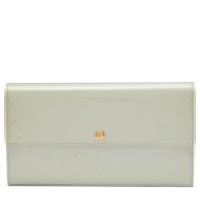 Pre-owned Leather wallets Louis Vuitton Vintage , Gray , Dames