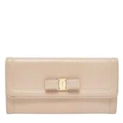 Pre-owned Leather wallets Salvatore Ferragamo Pre-owned , Beige , Unis...