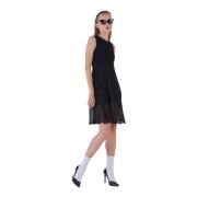 Mouwloze Geplooide Jurk Silvian Heach , Black , Dames