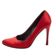 Pre-owned Satin heels Prada Vintage , Red , Dames