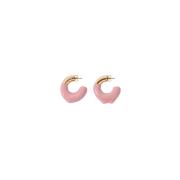 Gouden rubberen oorbellen met vlindersluiting Sunnei , Pink , Heren
