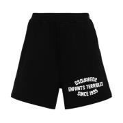 Zwarte Long Arnold Shorts Dsquared2 , Black , Heren