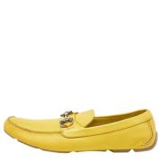Pre-owned Leather flats Salvatore Ferragamo Pre-owned , Yellow , Heren