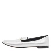 Pre-owned Leather flats Giuseppe Zanotti Pre-owned , Gray , Dames