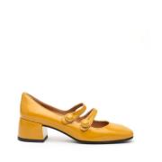 Mosterdgele Patent Decolté Hakken Roberto Festa , Yellow , Dames