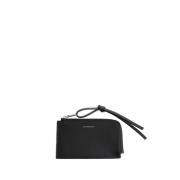 Zwarte Giro Enveloppe Muntportemonnee Jil Sander , Black , Heren