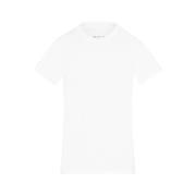 Witte Katoenen Crew Neck T-Shirt Maison Margiela , White , Dames