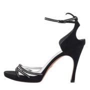 Pre-owned Suede sandals Givenchy Pre-owned , Black , Dames