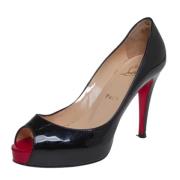 Pre-owned Leather heels Christian Louboutin Pre-owned , Black , Dames