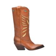 Leren Texano Laarzen in Cuoio Elena Iachi , Brown , Dames