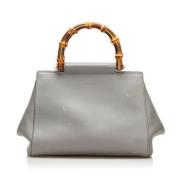 Pre-owned Leather handbags Gucci Vintage , Gray , Dames