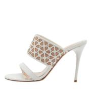 Pre-owned Leather sandals Alexander McQueen Pre-owned , White , Dames