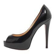 Pre-owned Leather heels Christian Louboutin Pre-owned , Black , Dames
