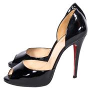 Pre-owned Leather heels Christian Louboutin Pre-owned , Black , Dames