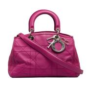 Pre-owned Leather handbags Dior Vintage , Pink , Dames