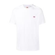 Witte Logo Detail T-shirt Levi's , White , Heren