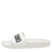 Pre-owned Rubber flats Moschino Pre-Owned , White , Dames