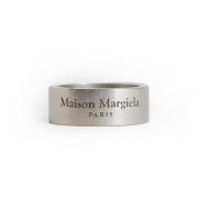 Logo Gegraveerde Palladium Ring Maison Margiela , Gray , Unisex