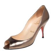 Pre-owned Leather heels Christian Louboutin Pre-owned , Green , Dames