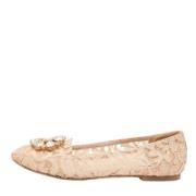 Pre-owned Suede flats Dolce & Gabbana Pre-owned , Pink , Dames