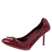 Pre-owned Leather heels Louis Vuitton Vintage , Red , Dames